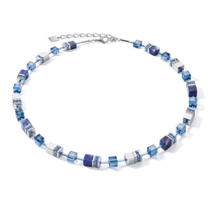 Coeur de LionGeoCUBE® Halskette Sodalith & Hämatit blau