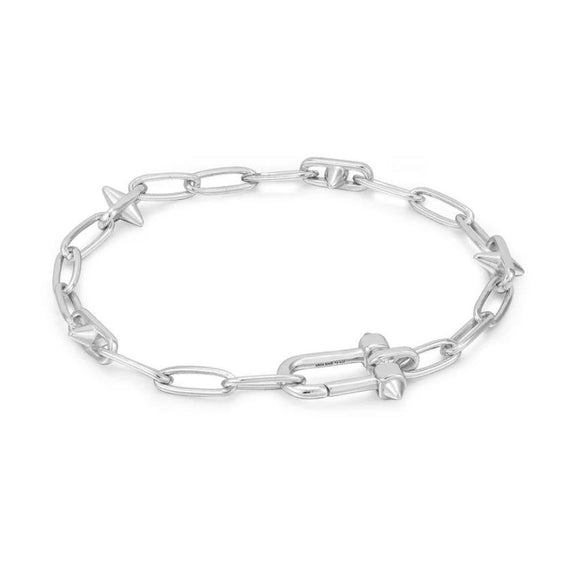 Ania Haie Armband Silber Stud Link Charm