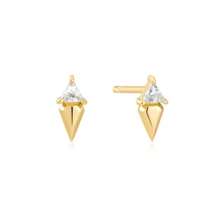 Ania Haie Ohstecker Gold Triangle Zirkonia Geom. silber verg